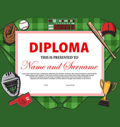 Baseball Certificate Sport Award Diploma Winner