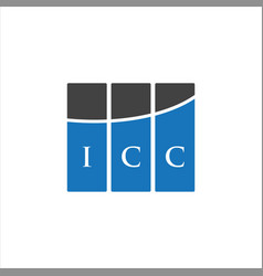 Icc Letter Logo Design On White Background