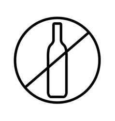 No Alcohol Muslim Line Icon Logo