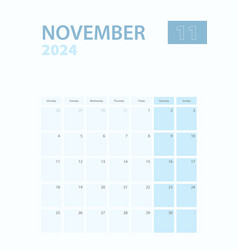 Vertical Calendar Page Of November 2024 Week