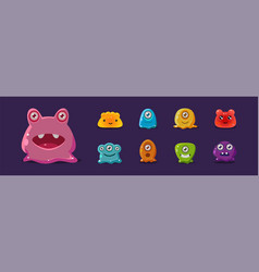 Cute Jelly Monster Funny Game Element Set