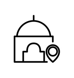 Dome Place Muslim Line Icon Logo