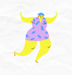 Happy Woman Dancing In A Party Design Element