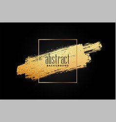 Abstract Golden Brush Stroke Frame Background