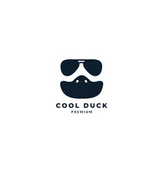 Duck Head With Sunglasses Logo Icon Design