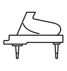 Grand Piano Instrument Icon Outline Style