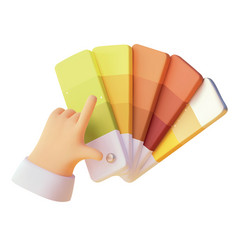 Hand Choosing Paint Color Swatch Icon