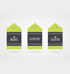 Organic Gluten Sugar Free Label Set Food Icons