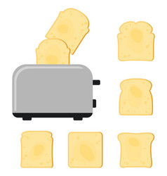 Toasted Bread Slices And Toaster