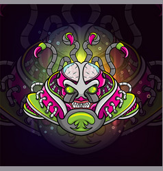 Alien Colored Steam Punk Esport Logo Design