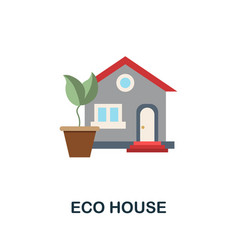 Eco House Flat Icon Colored Sign From Futurictic