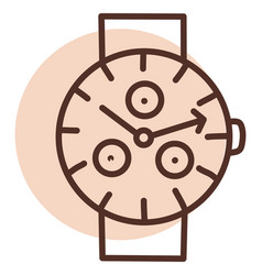 Man Wrist Watch On A White Background