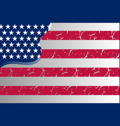 Retro American Us Flag With Grunge Texture