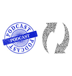 Scratched Podcast Stamp Seal And Triangle Refresh