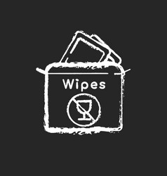 Alcohol Free Wipes Chalk White Icon On Black