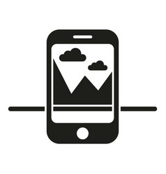 Augmented Reality Phone Landscape Icon Simple