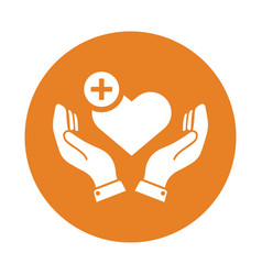 Healthcare Palliative Care Icon Orange Color Eps