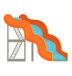 Wide Water Slide Icon Cartoon Recreation