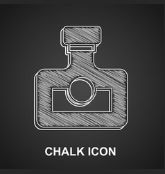 Chalk Alcohol Drink Rum Bottle Icon Isolated