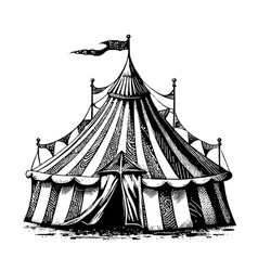 Circus Tent Hand Drawn Sketch