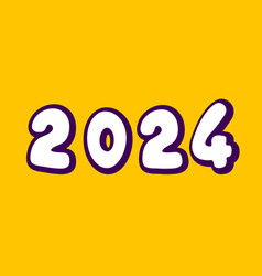 Happy New Year 2024 Abstract Purple And Yellow