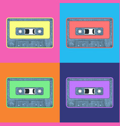 Audio Tape Pop Art Style Andy Warhol Style