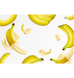 Banana Background Flying Bananas Are Peeled