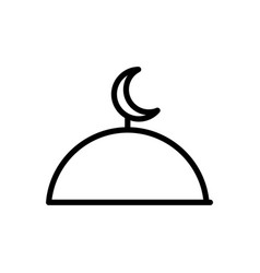 Dome Mosque Muslim Line Icon Logo