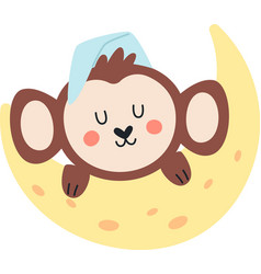 Monkey Sleeping On Moon