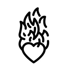 Passion Fire Line Icon