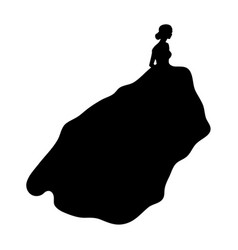 Woman In Cinderella Ball Gown Silhouette