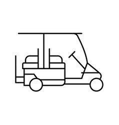 Caddy Golf Club Car Line Icon