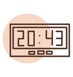 Digital Clock On A White Background