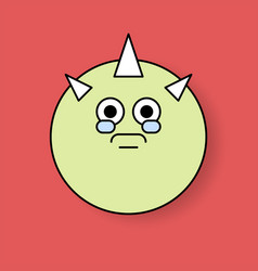 Funky Green Monster Unicorn Emoji Sticker