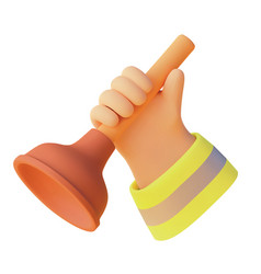 Icon Hand Holding Plunger