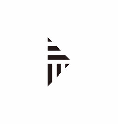 Letter Em Fold Geometric Symbol Simple Logo