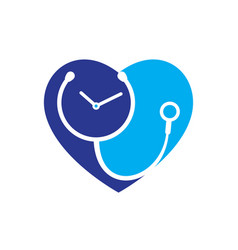 Medical Time Icon Logo Design Template