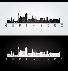 Nuremberg Skyline And Landmarks Silhouette