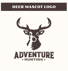 Retro Deer Mascot Logo