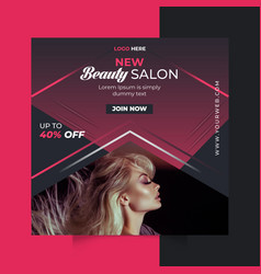 Beauty Salon Social Media Post Template Design