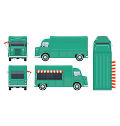 Food Truck Template Vehicle Branding Mockup