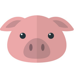 Pig Face In Minimal Style