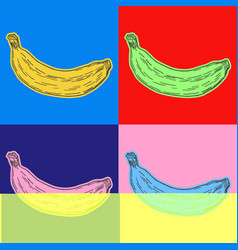 Banana Pop Art Style Andy Warhol