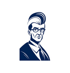 Business Man Wearing Suit With Glasses Icon