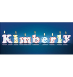 Kimberly Written With Burning Candles