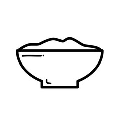 Rice Bowl Line Icon Logo