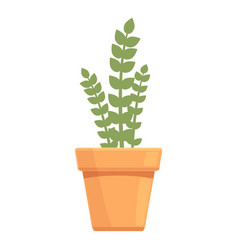 Winter Plant Pot Icon Cartoon Summer