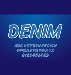 Denim Jeans Modern Font Effect