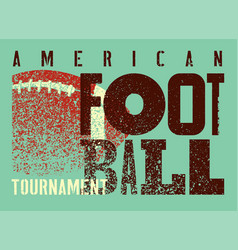 American Football Tournament Vintage Grunge Poster