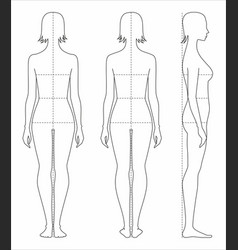 Female Figure Template Fashion Croquis